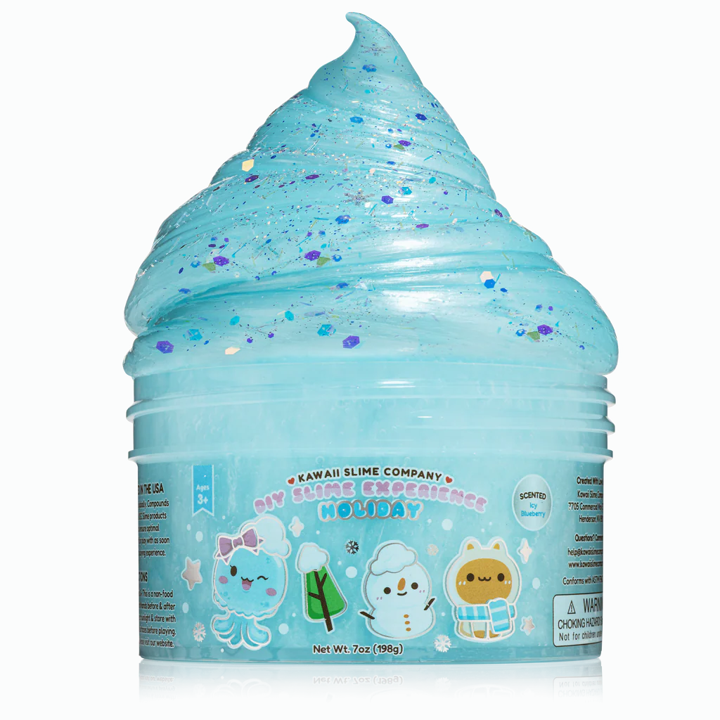 DIY Clear Blue Slime Holiday Edition