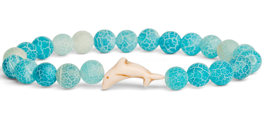 Aqua Blue Dolphin Bracelet