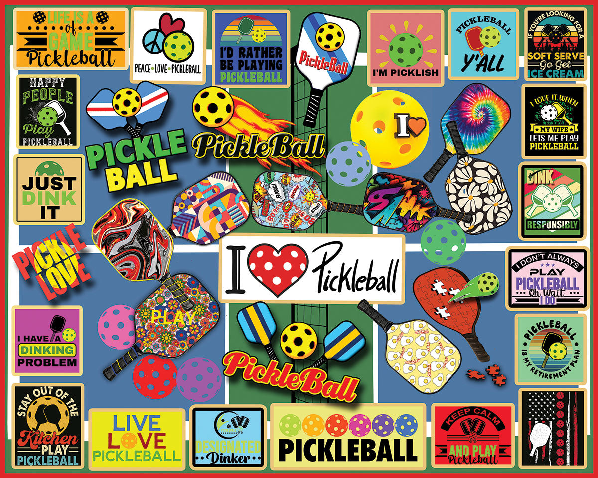I Love Pickleball 1000 Piece Puzzle