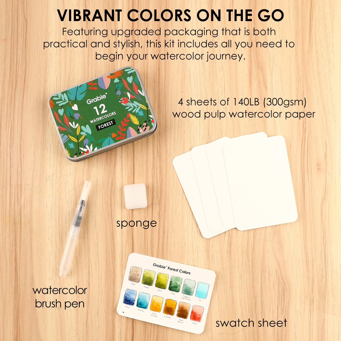 Forest Colors Watercolor Pocket Set