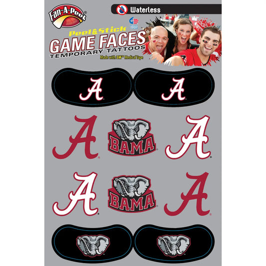 Bama Game Faces Stickers