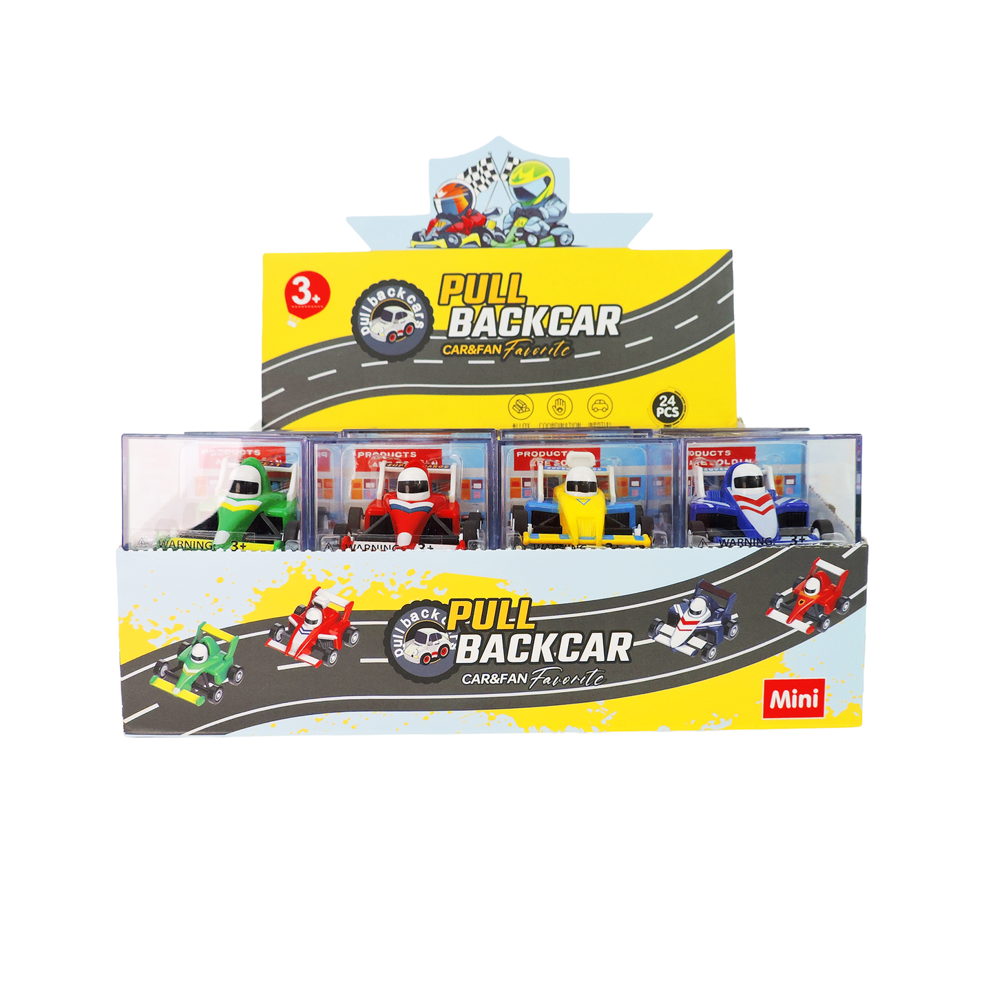 Diecast P/B Racing Car in Clear Box