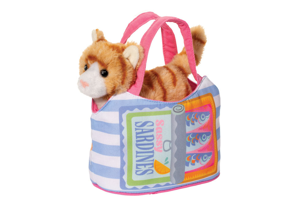 Sardine Sassy Sak w/ Striped Cat