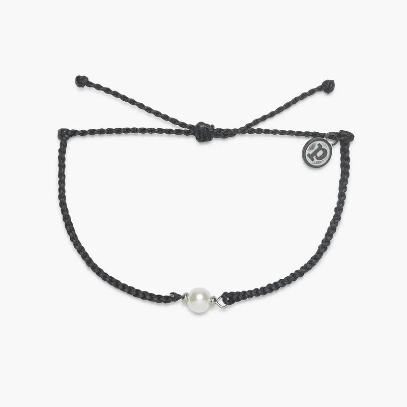 Simple Pearl Black Bracelet
