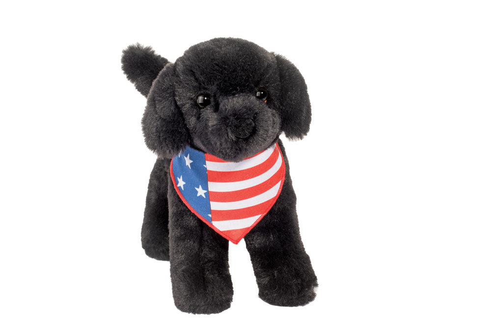 Liberty Black Lab w/ Flag Bandana