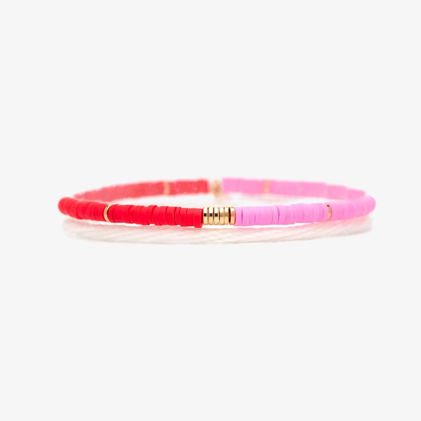 Pink & Red Twotone Dainty Bracelet