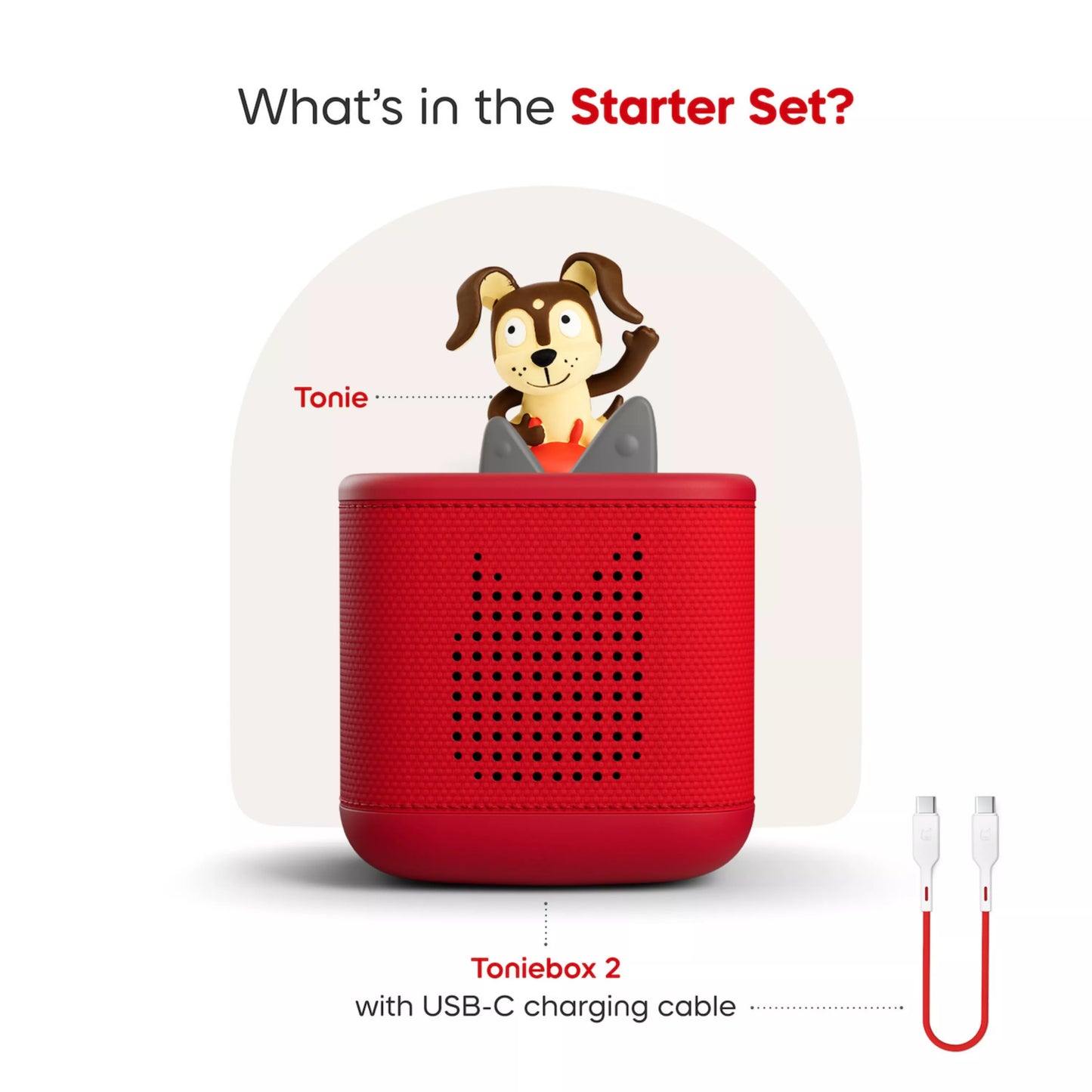 Red Toniebox 2 Starter Set - Playtime Puppy