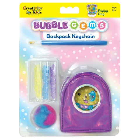 Bubble Gems Puppy Keychain