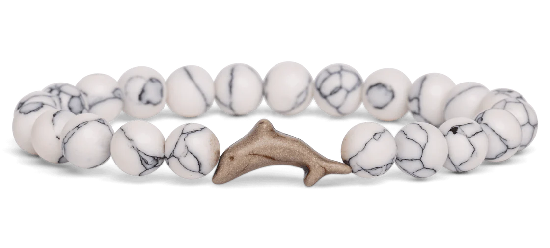 White Howlite Dolphin Bracelet