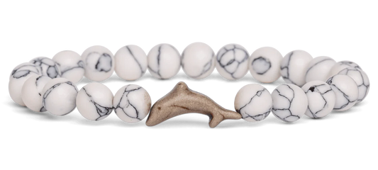 White Howlite Dolphin Bracelet