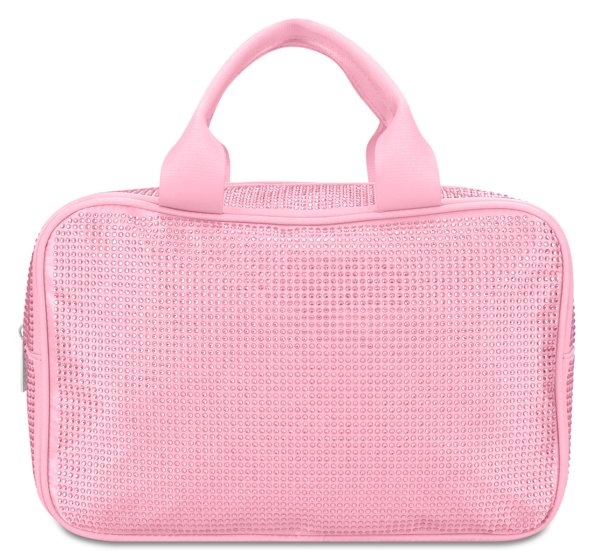Pink Rhinestone Large Cosmetic Bag