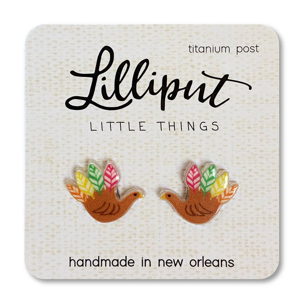 Hand Turkey Earrings