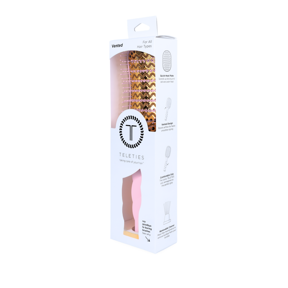 Bubblegum Pink Vented Hair Brush