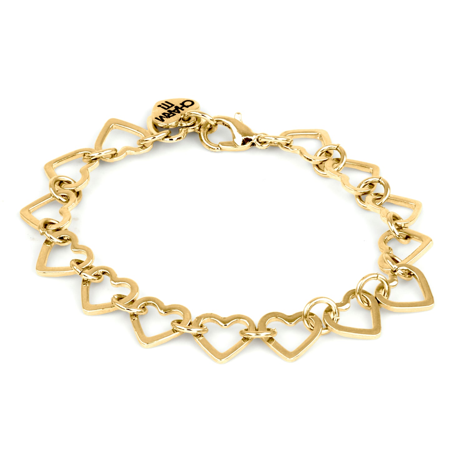 Gold Heart Charm Bracelet