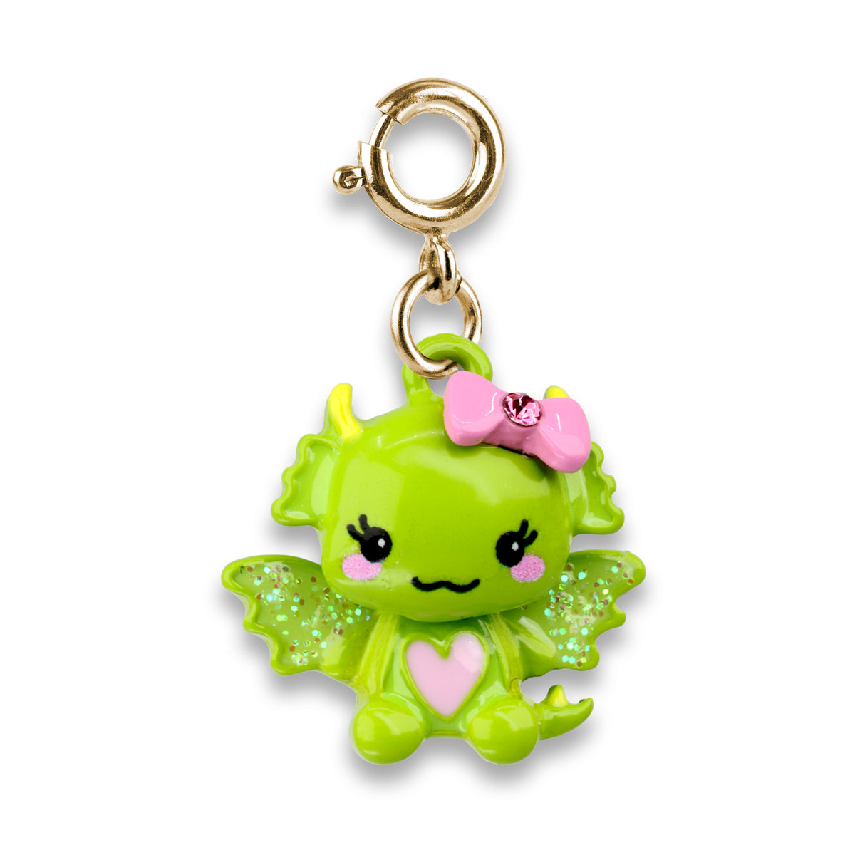 Gold Glitter Dragon Charm