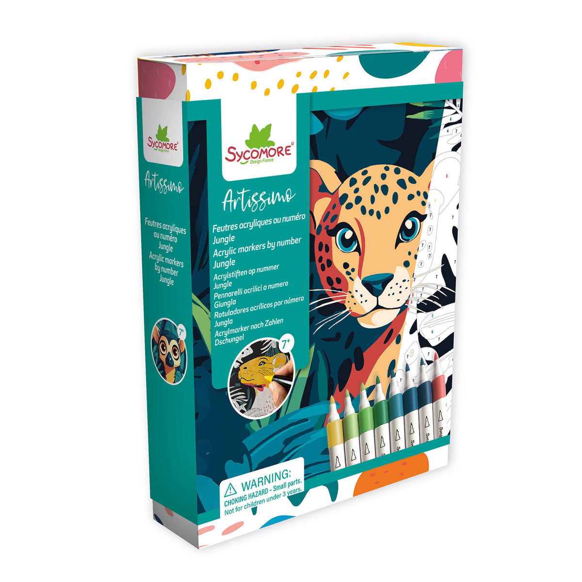 Acrylic markers by numbers Jungle