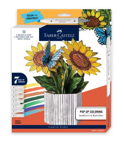 Popup Coloring Sunflowers