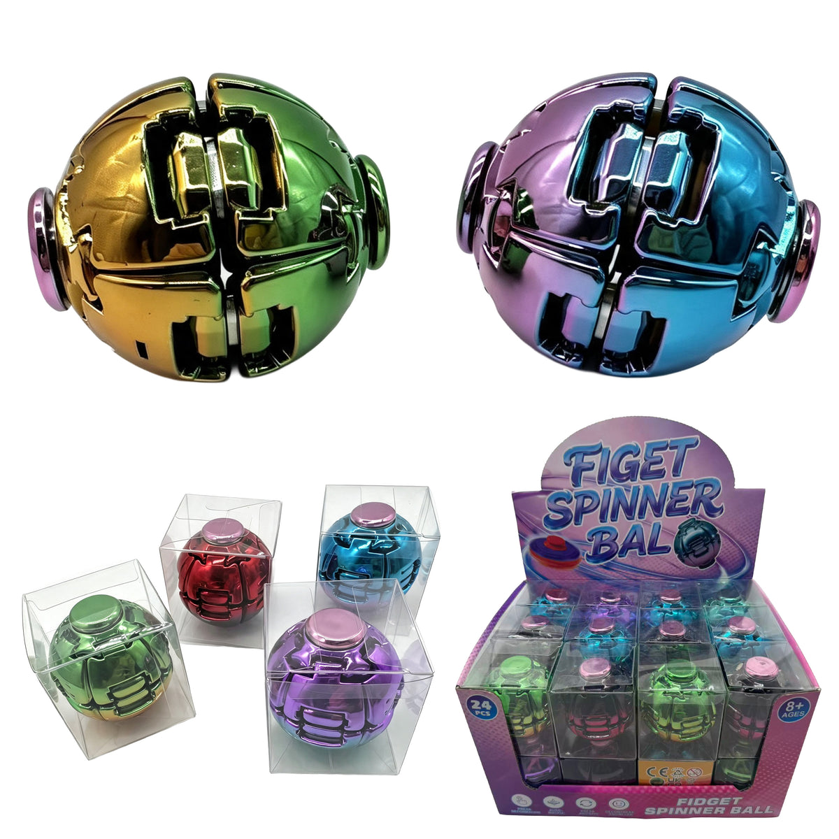 METALLIC COLOR FIDGET SPINNER BALL