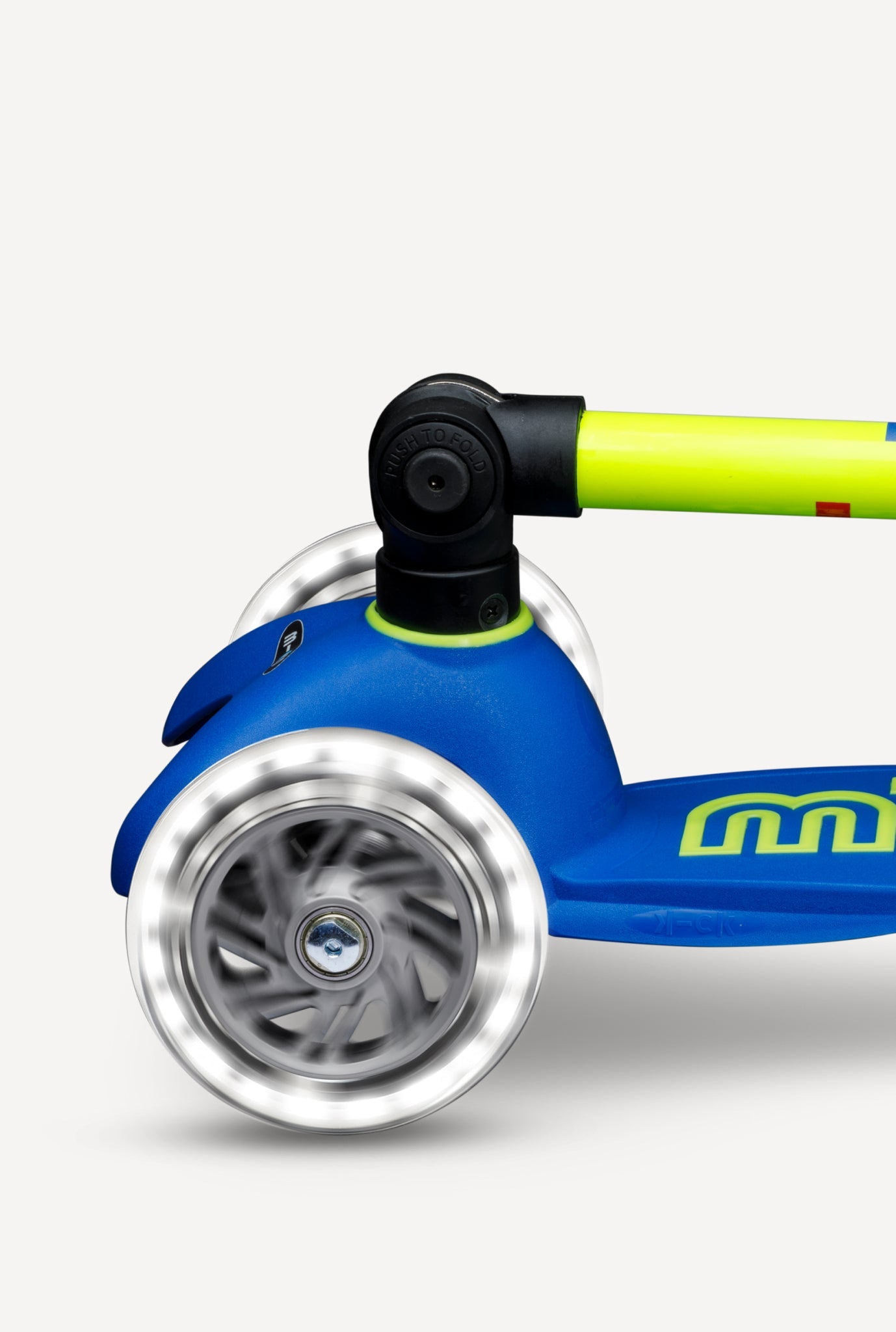 Blue/Yellow Mini Deluxe Foldable LED Scooter