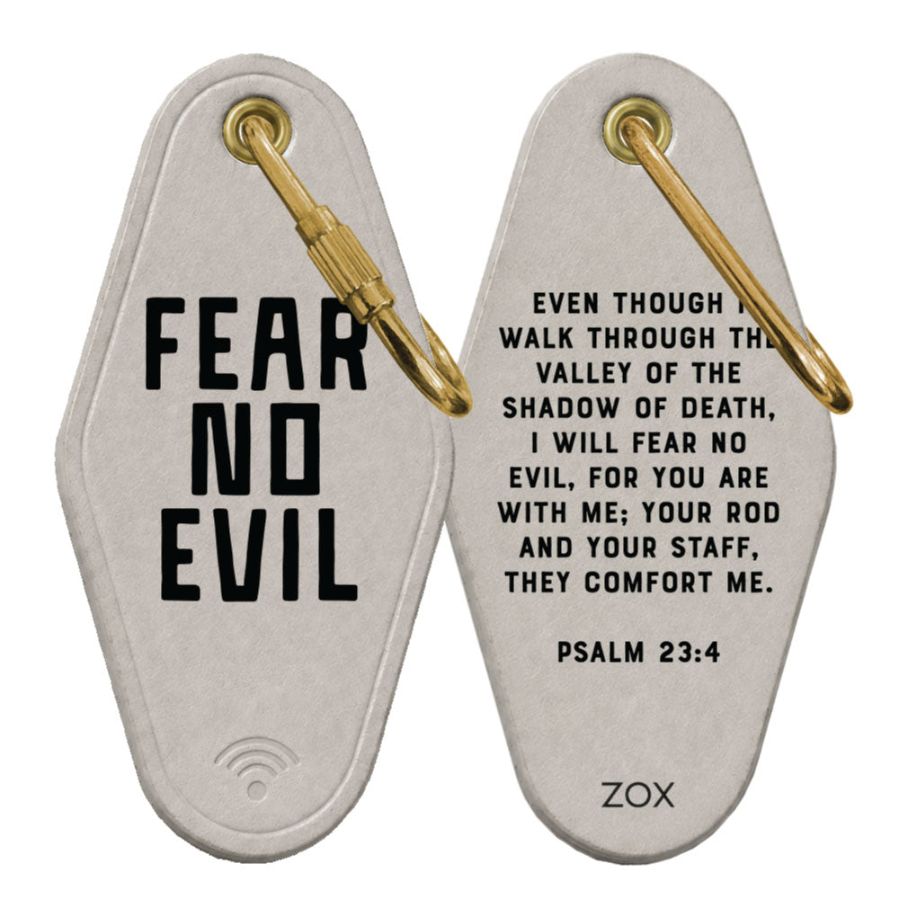 Fear No Evil Bible Verse Keychain