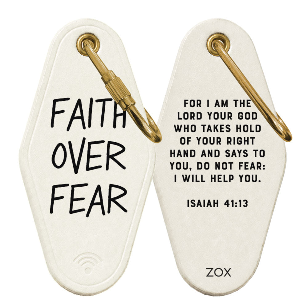 Faith Over Fear Bible Verse Keychain