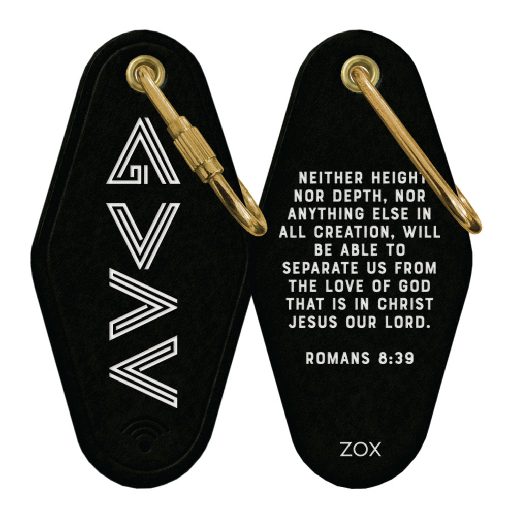 God Is Greater Bible Verse Keychain