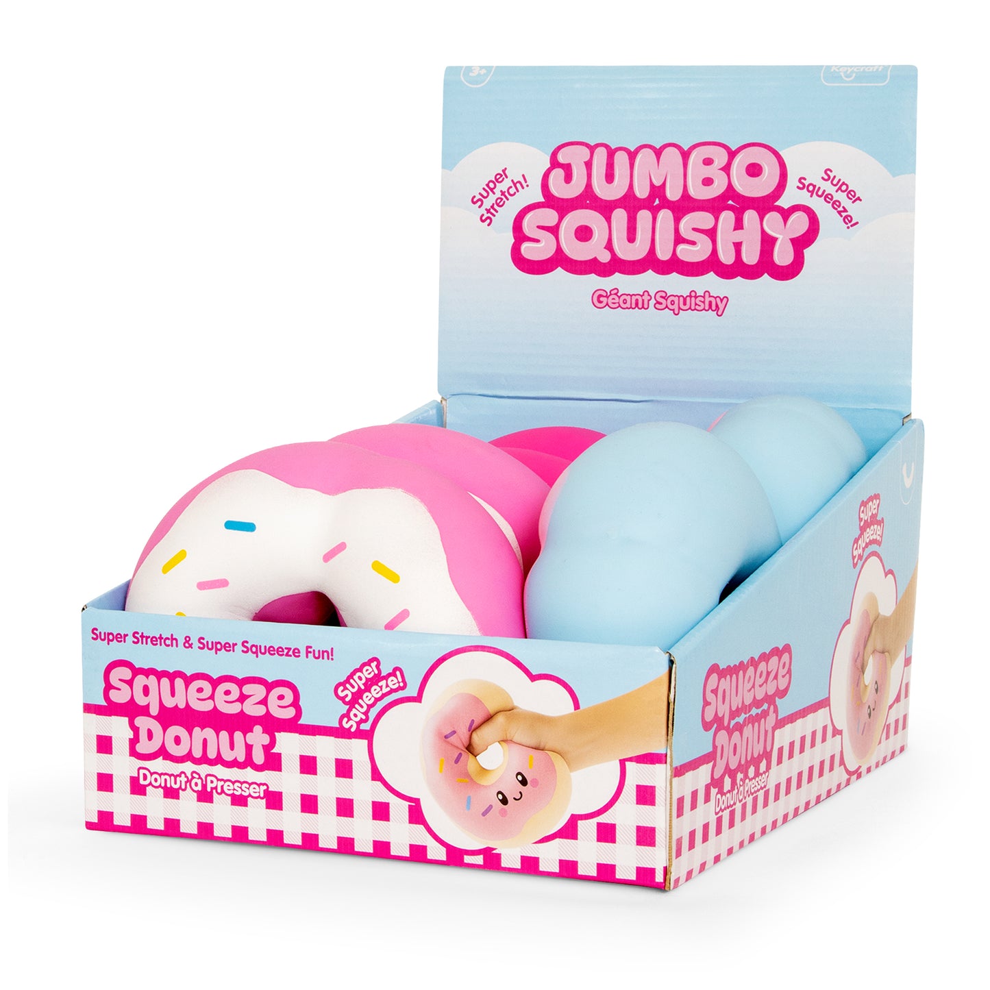 Jumbo Squishy Donut - 3 Asst