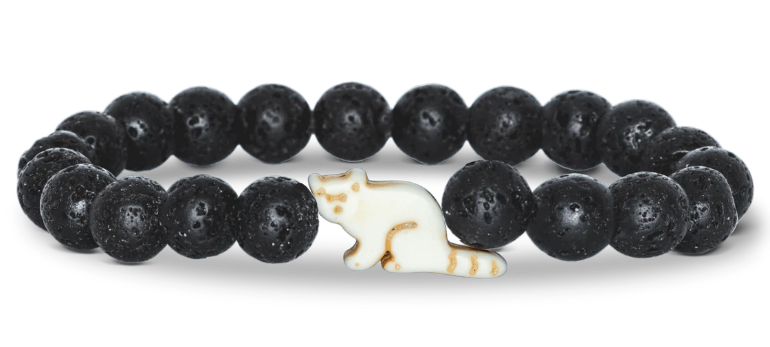 Lava Stone Red Panda Bracelet