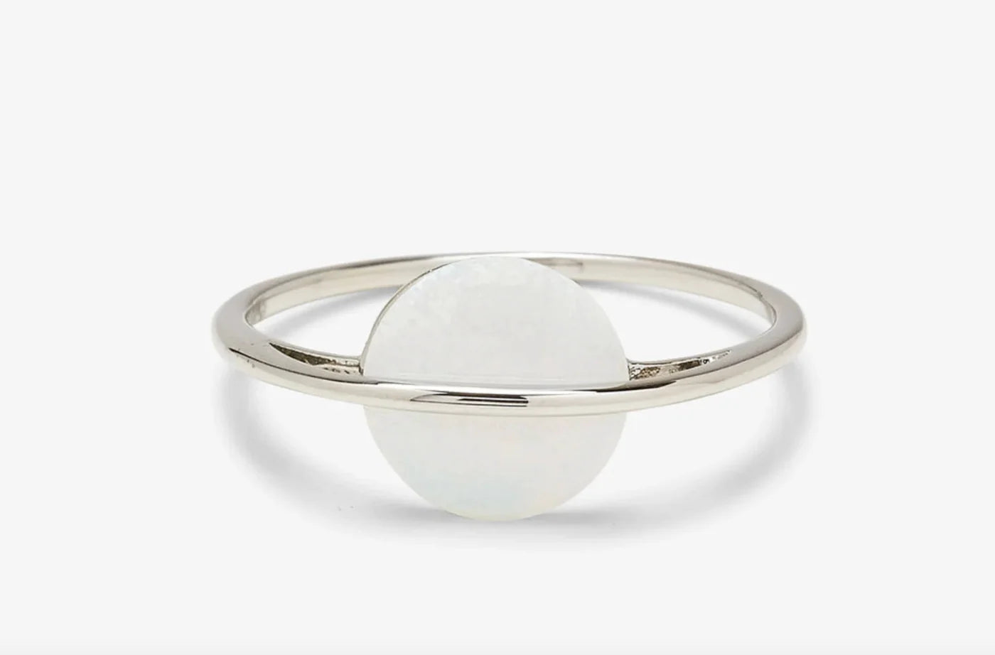 Opal Saturn Ring Size 6