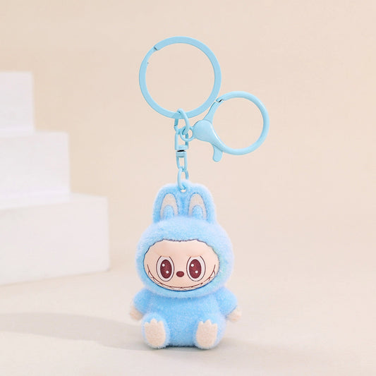 Blue Flock Keychain Labubu