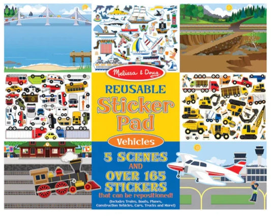 Vehicles Reusable Sticker