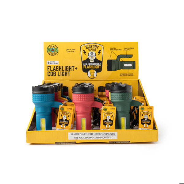 2-in-1 Flahslight Rechargeable Ast