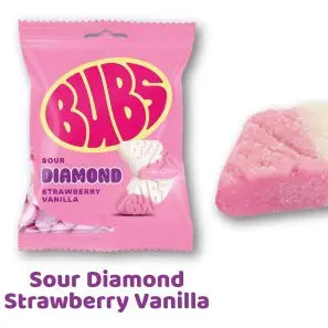 Bubs Sour Strawberry Vanilla Diamond