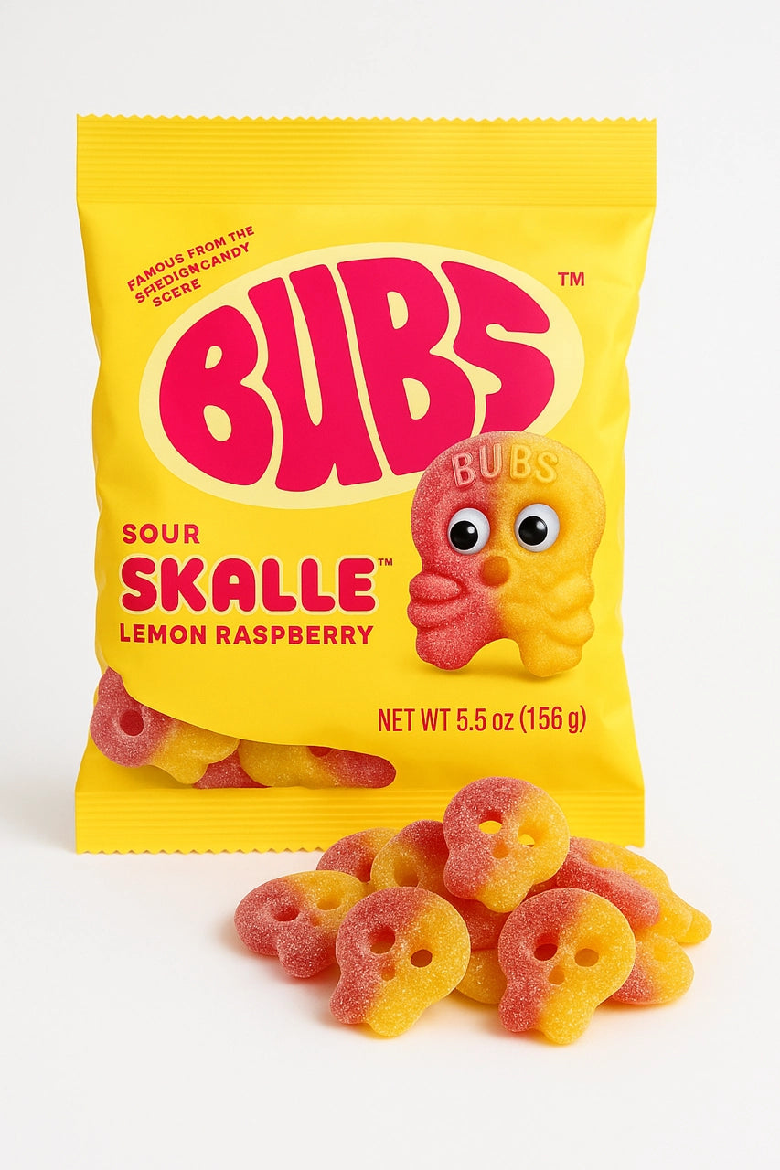 Bubs Sour Skalle Lemon Raspberry