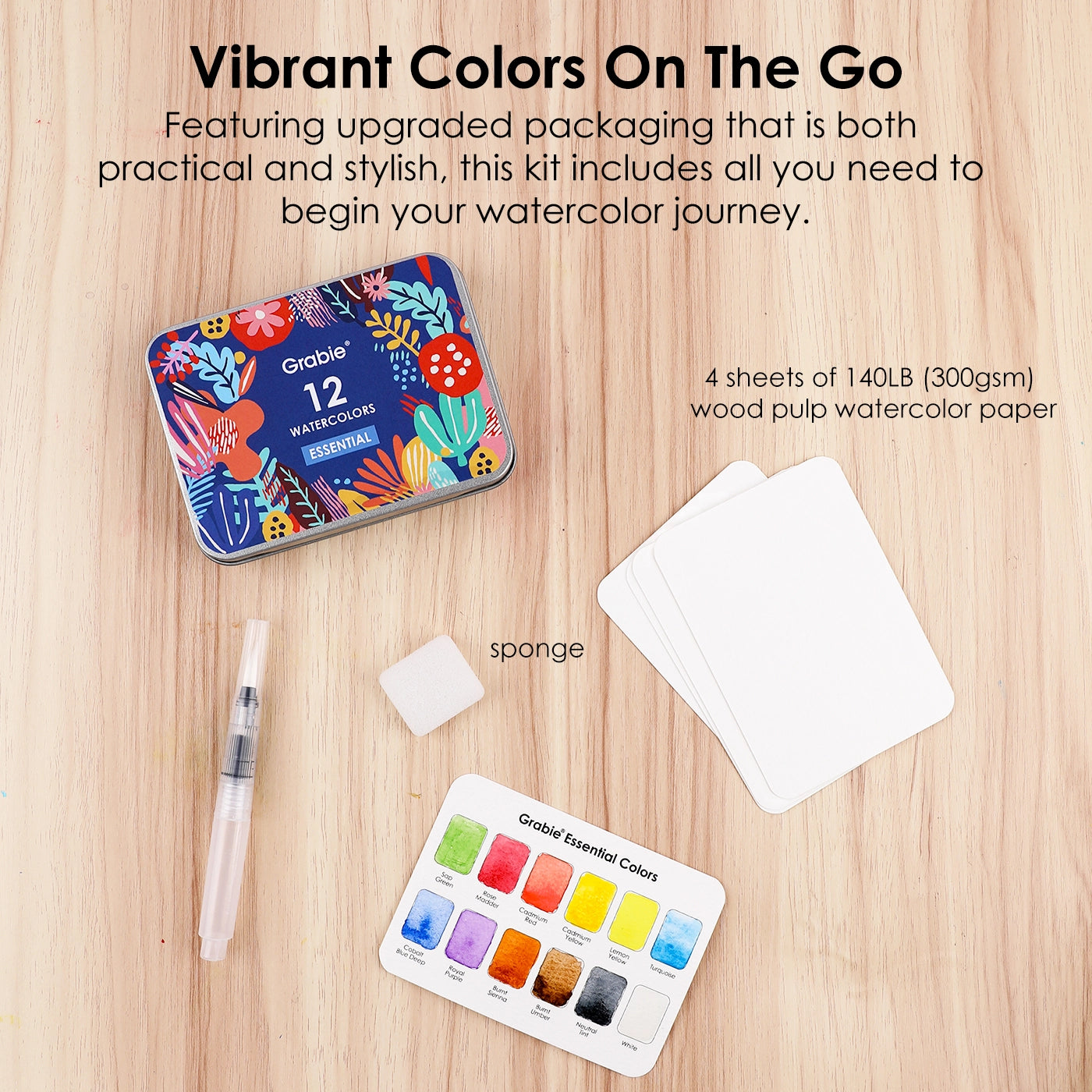 Essential Colors Pocket Watercolor Set