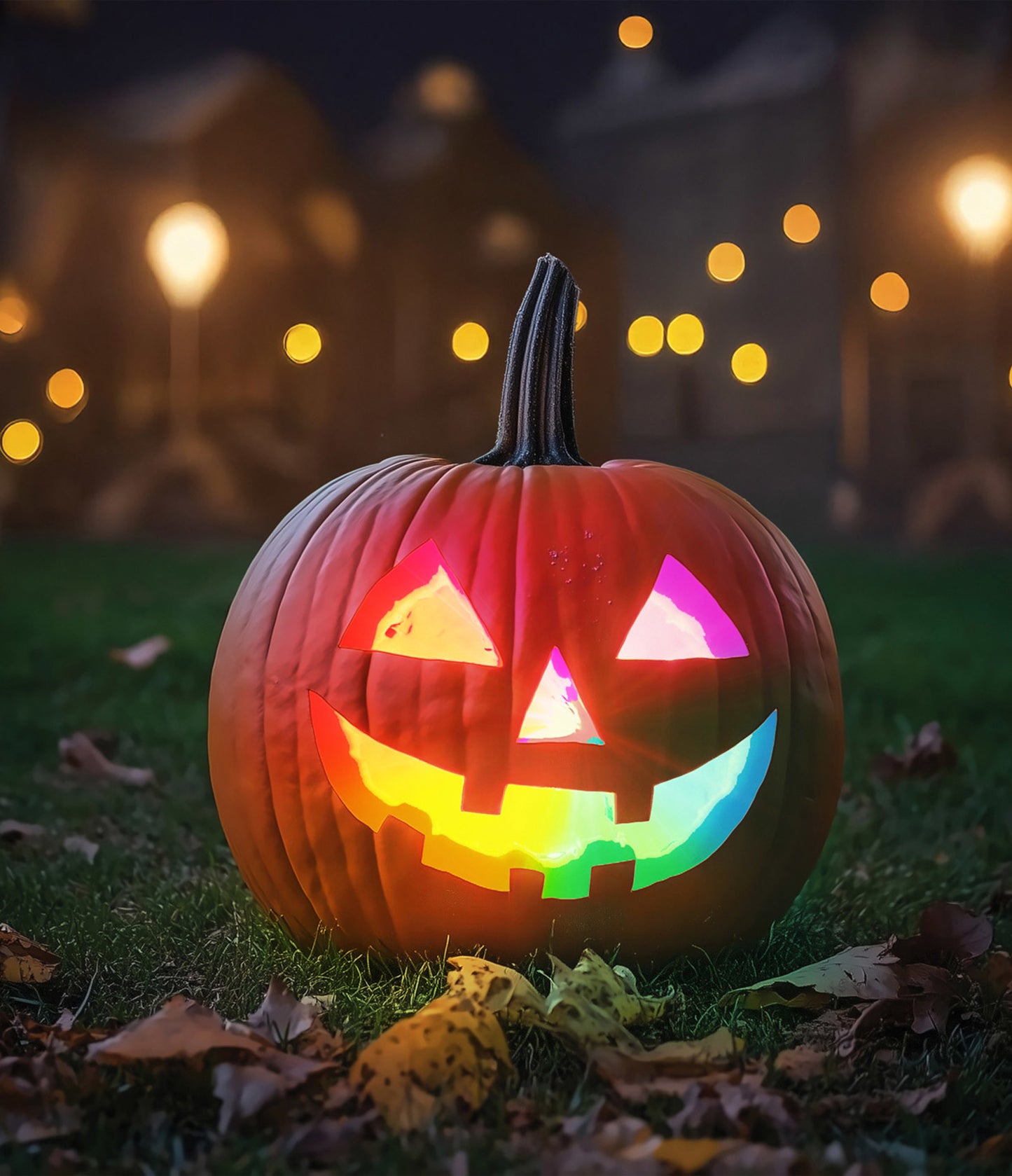 Jack-O-Lantern Color Changing Lights