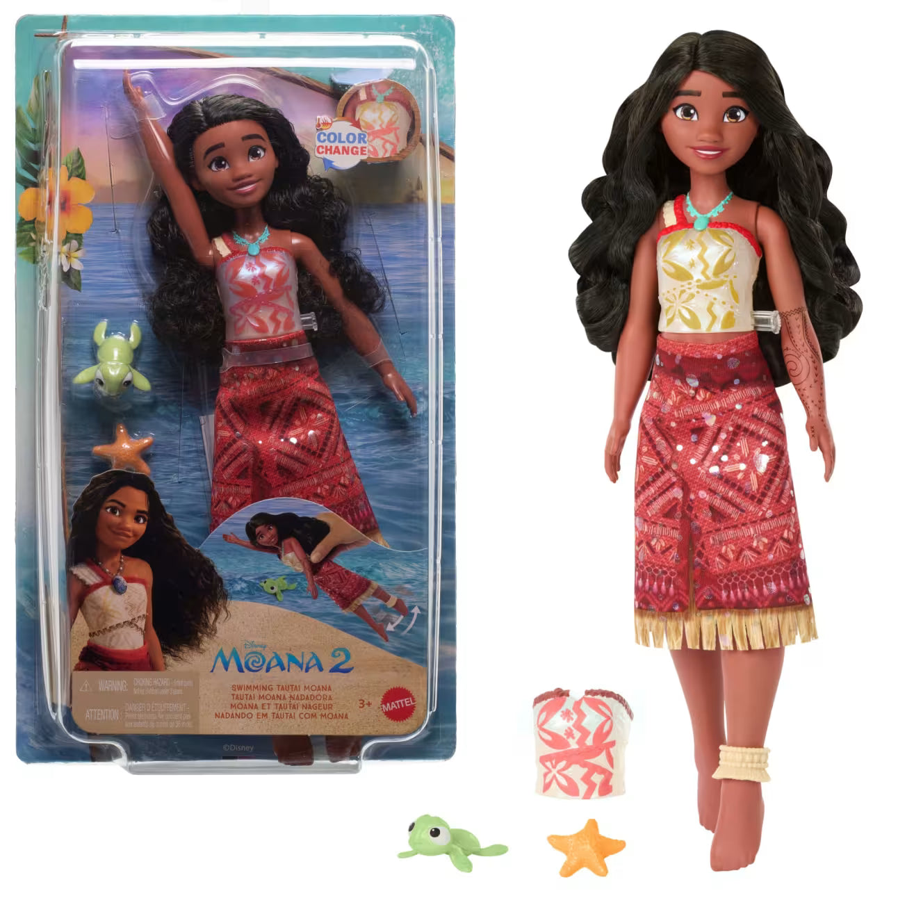 Disney Moana 2 Swimming Doll