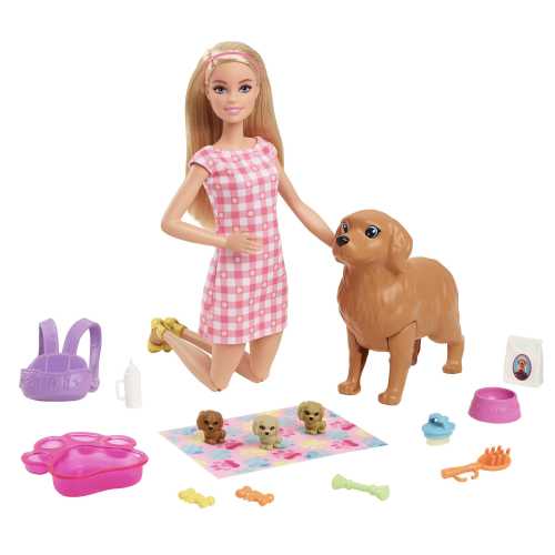 Barbie & Puppies Set