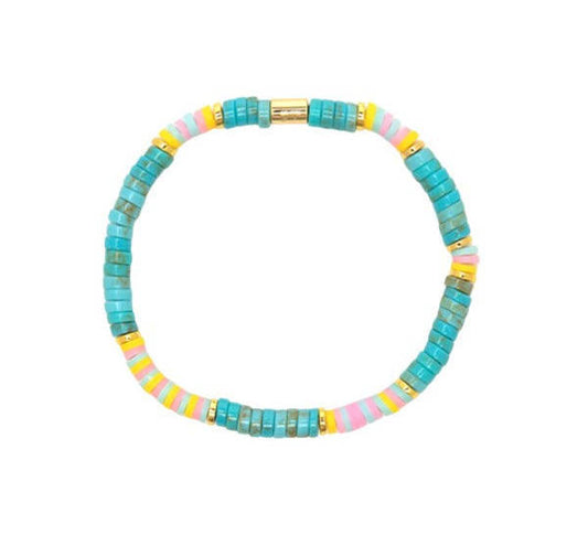 Turkis Vinyl Disc Bracelet