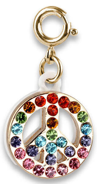 Rainbow Sparkle Peace Charm