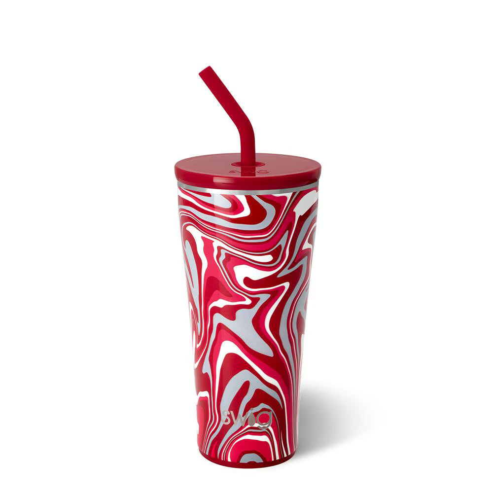 Crimson Fanzone Straw Tumbler
