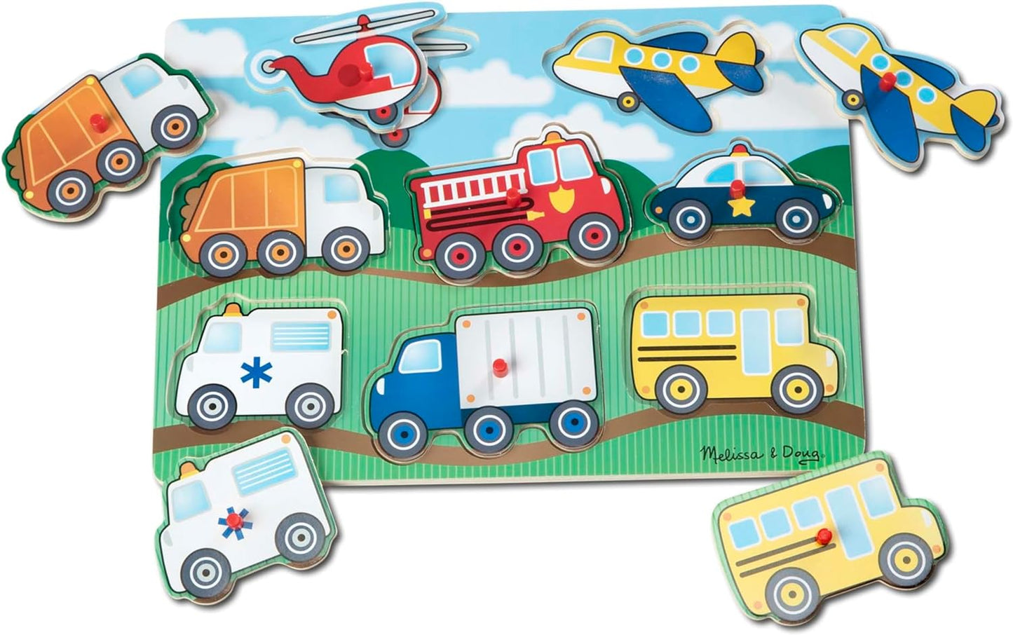 Vehicles Peg Puzzle