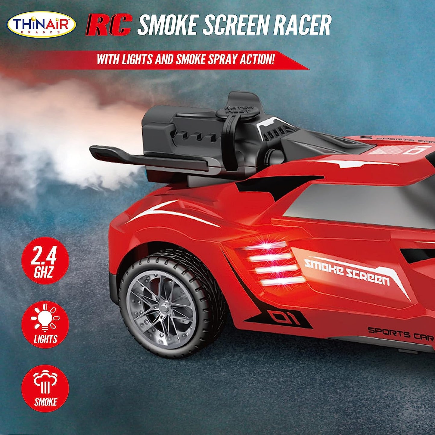 Rc Smoke Screen Racer Red