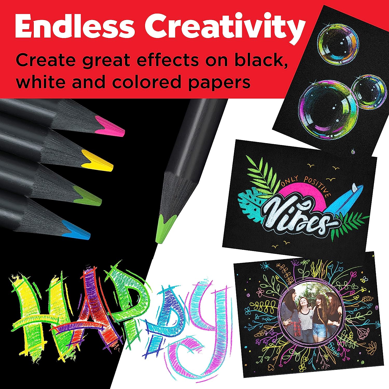 Black Ed Color Pencils 12