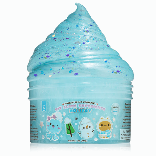 DIY Clear Blue Slime Holiday Edition