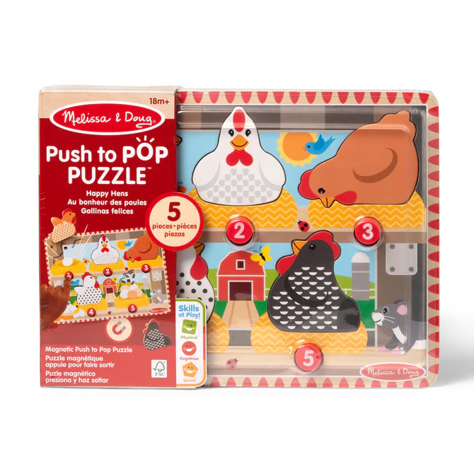 Happy Hens Push to Pop Puzzle