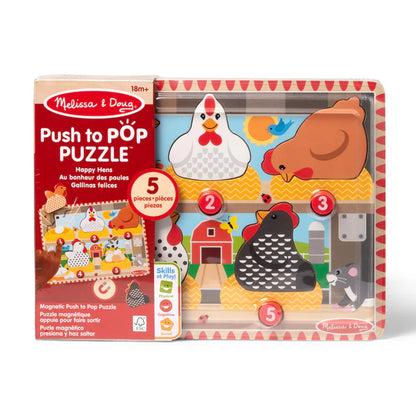 Happy Hens Push to Pop Puzzle