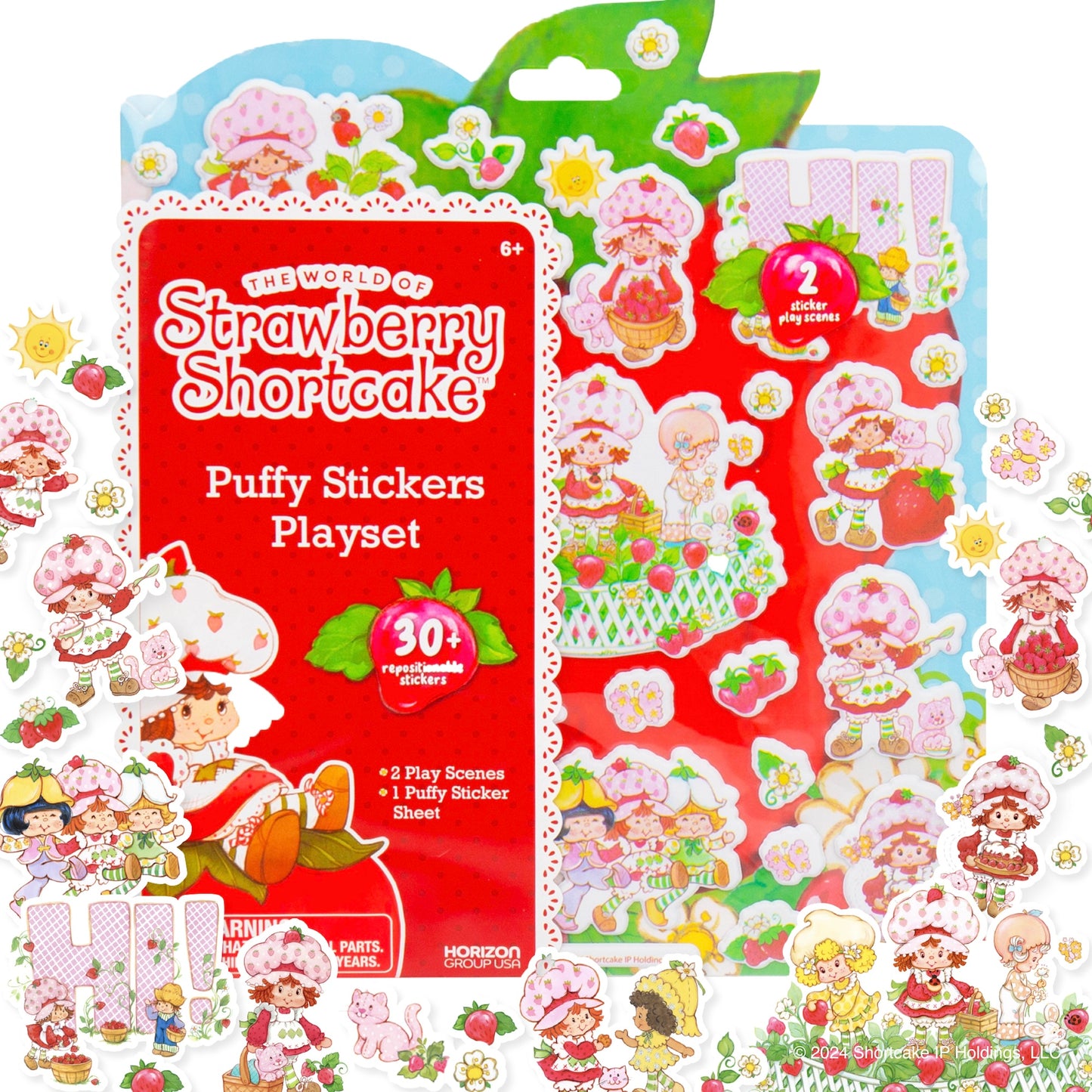 Strawberry Shortcake Puffy Stickers Set