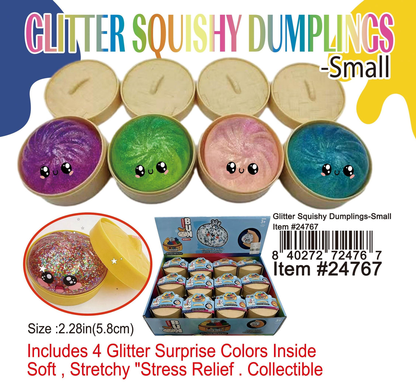 Glitter Squishy Dumplings - Small