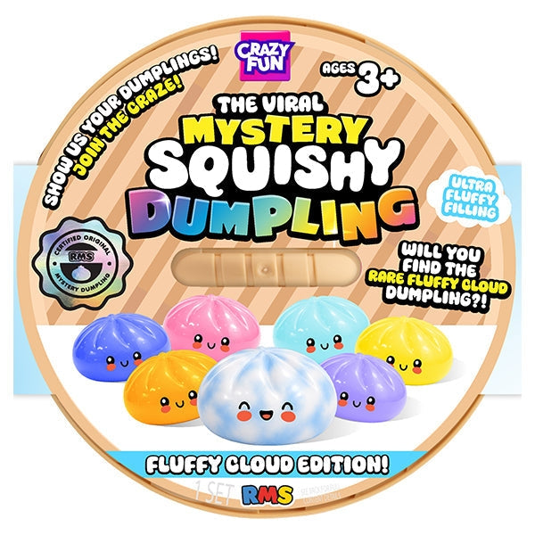 RMS® Crazy Fun™ Fluffy Cloud Mystery Bao Bun Squishy 4"